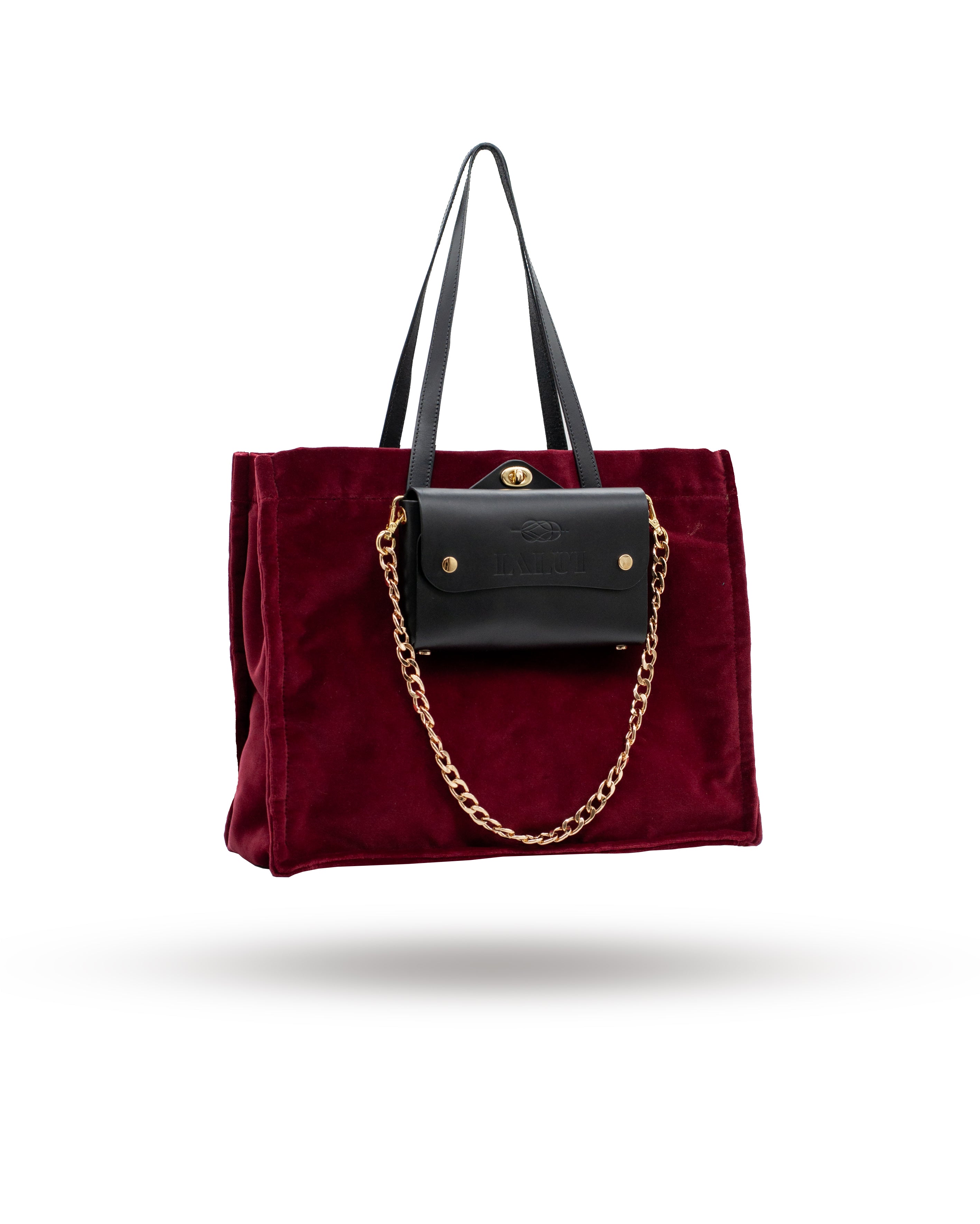 VELLUTO BAG TOTE VELVET DOUBLE THE BAG