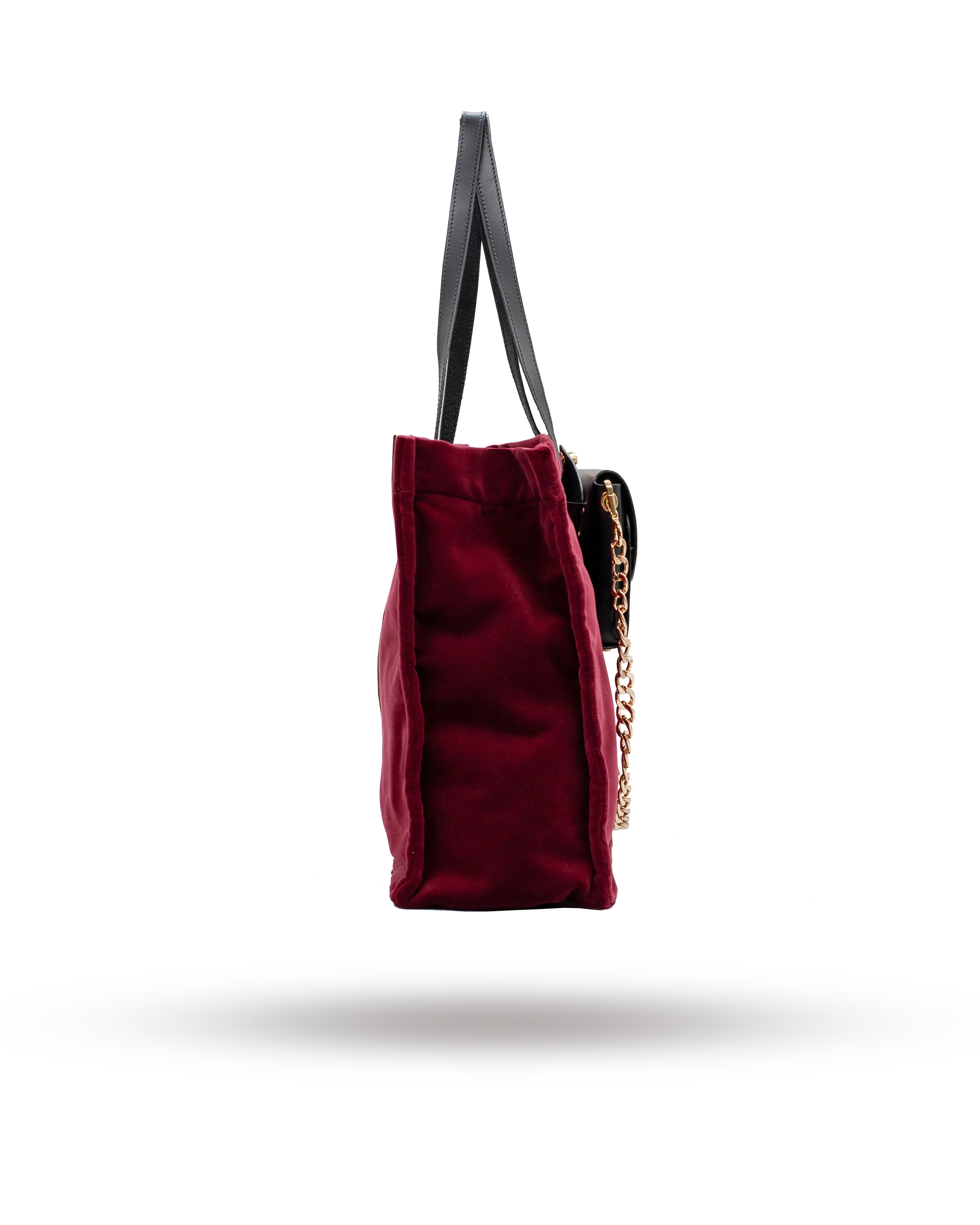 VELLUTO BAG TOTE VELVET DOUBLE THE BAG