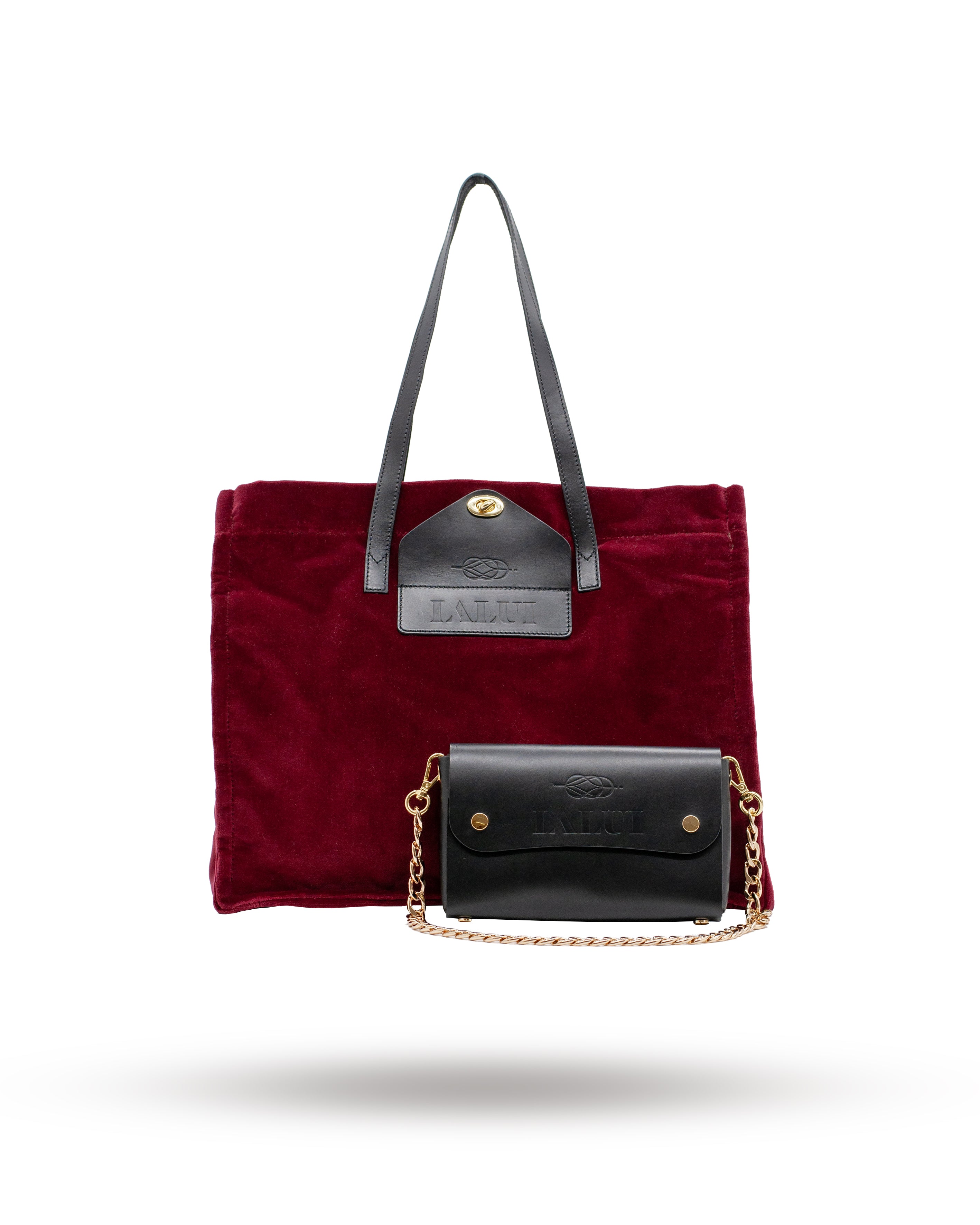 VELLUTO BAG TOTE VELVET DOUBLE THE BAG